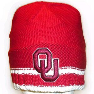Oklahoma Sooners University Mens Adult Winter Hat Beanie cap New Front Back Logo